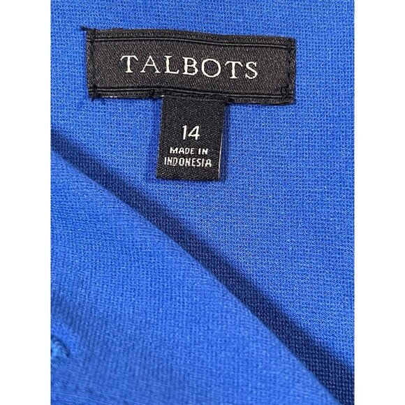 Talbots Cobalt Blue Sheath Dress w/ Back Slit – Size 14 - Picture 2 of 7
